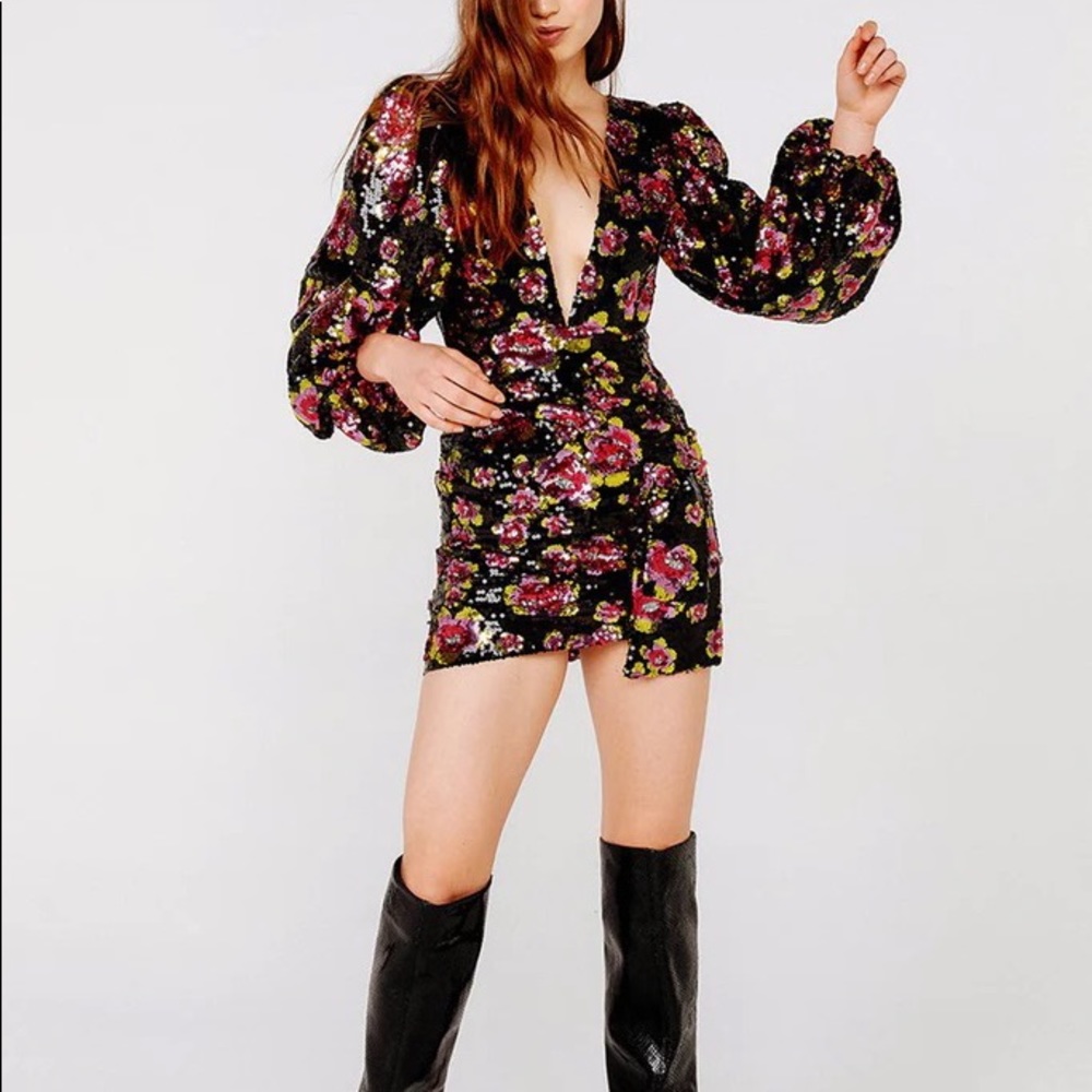 ♦️SOLD♦️For Love And Lemons Morrison Mini Dress, Dahlia - XS